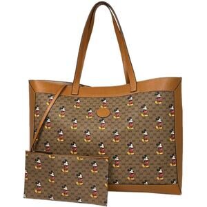 NEW GUCCI x DISNEY MICKEY MOUSE LARGE GG LOGO TOTE BAG AUTHENTIC BOX!